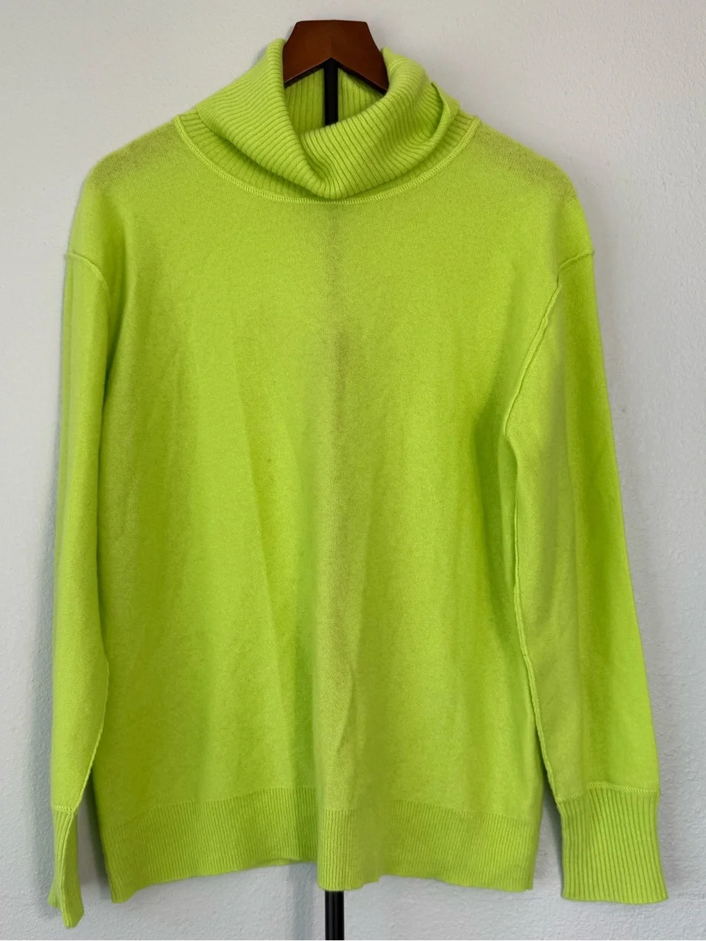 Free People 100% Cashmere Sweater Lime Punch Women Size S